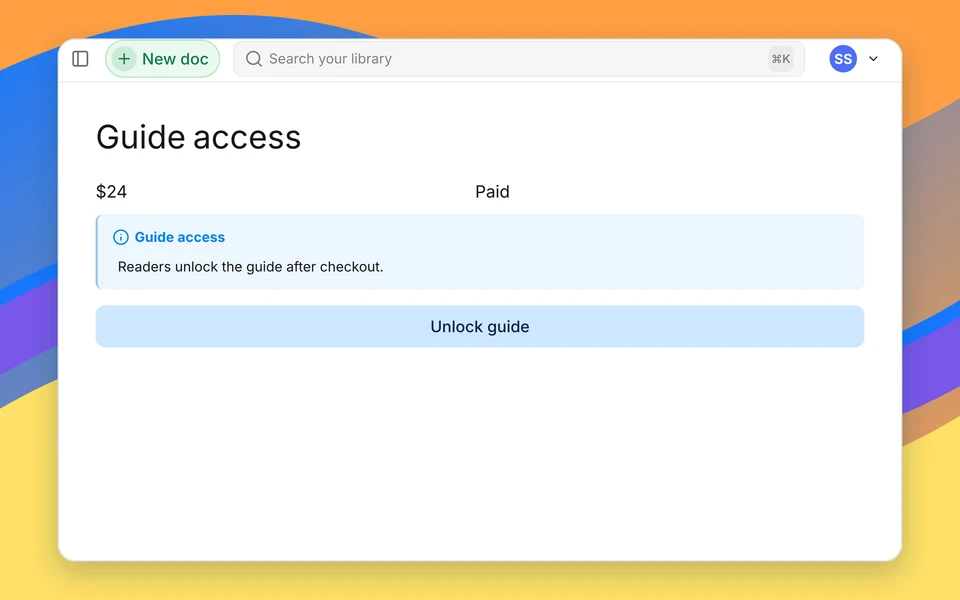 Charge for valuable access